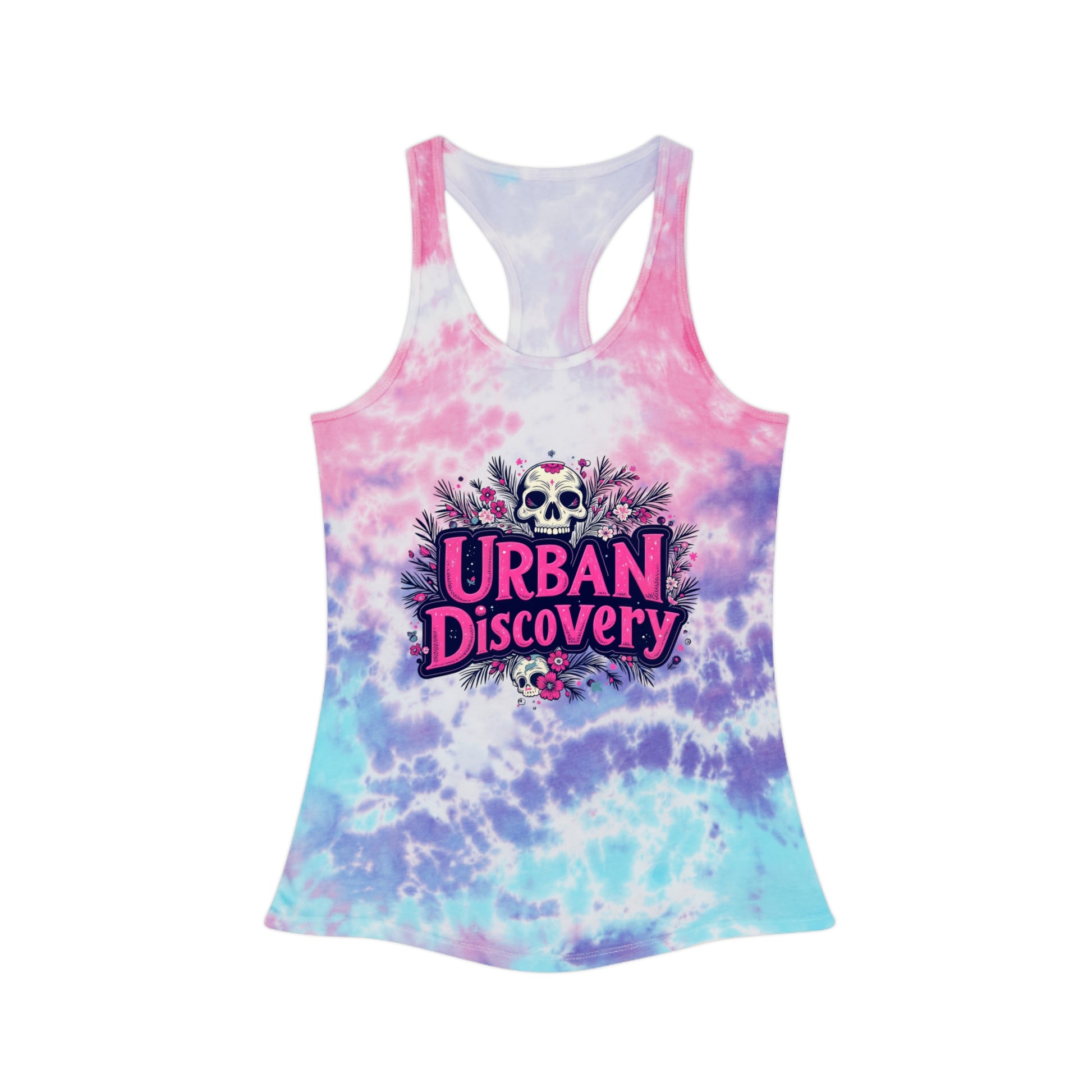 URBAN DISCOVERY PREMIUM Tie Dye Racerback Tank Top