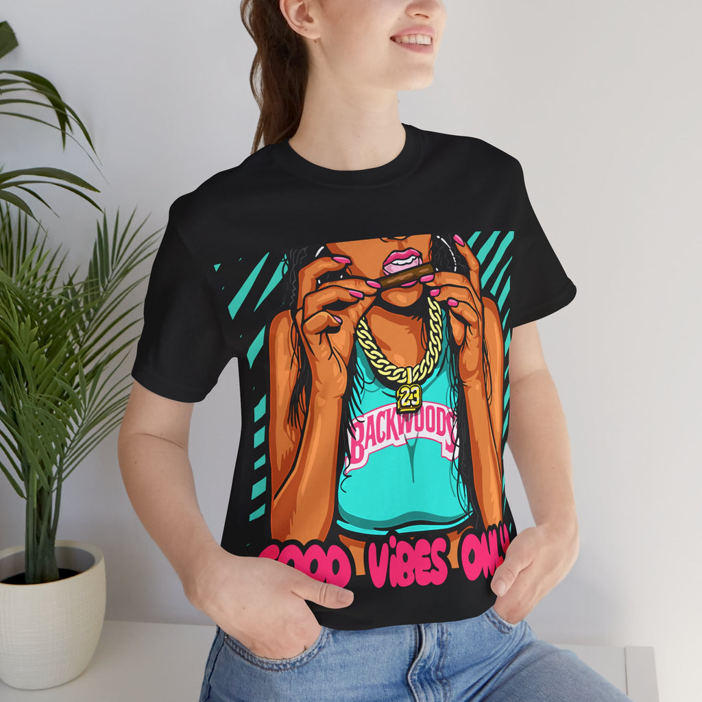 GOOD VIBES ONLY PREMIUM Unisex Jersey Short Sleeve Tee